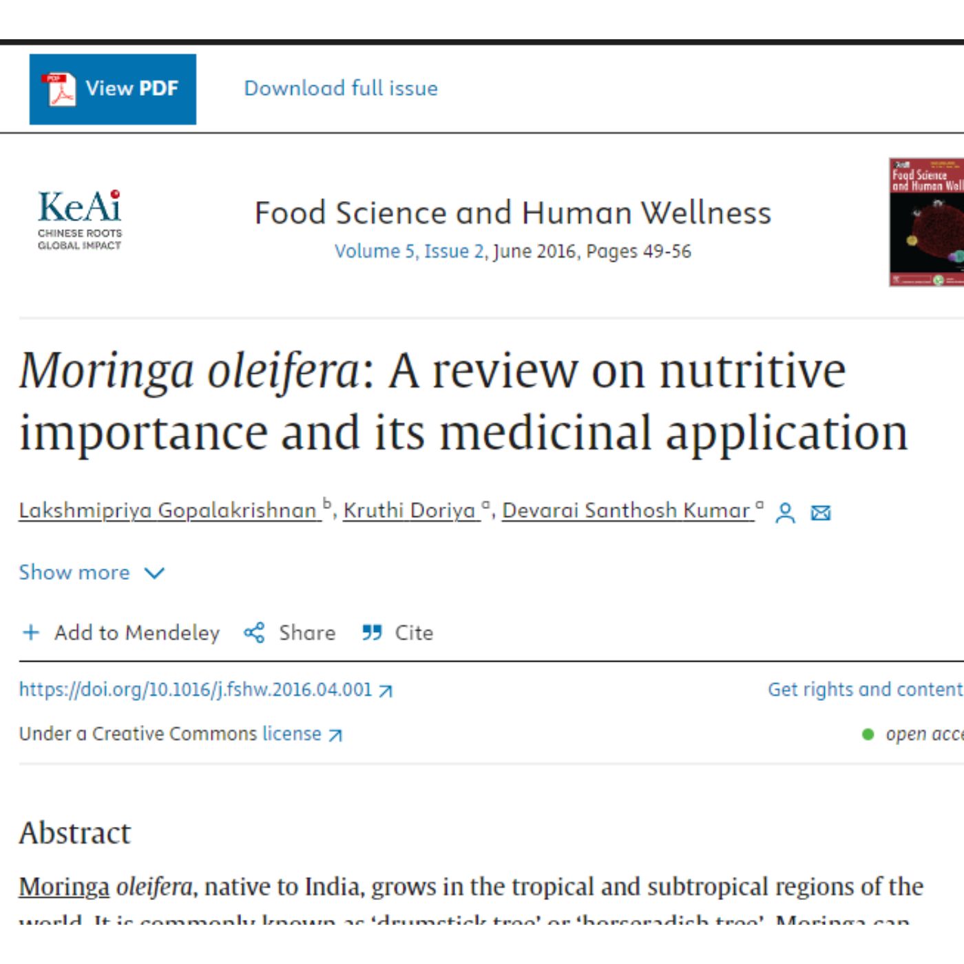 moringa nutrition information Research and study about Maringa Medicinal applications