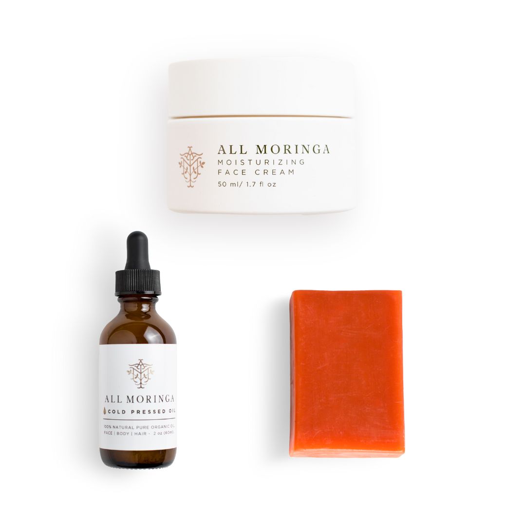 Moringa for Skincare Product Kit, gift set moringa cream moringa oil moringa soap all for skin