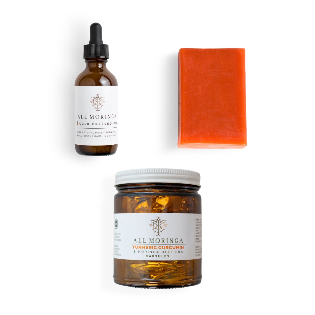 Moringa Skin, Hair, & Beard Care Kit for Men