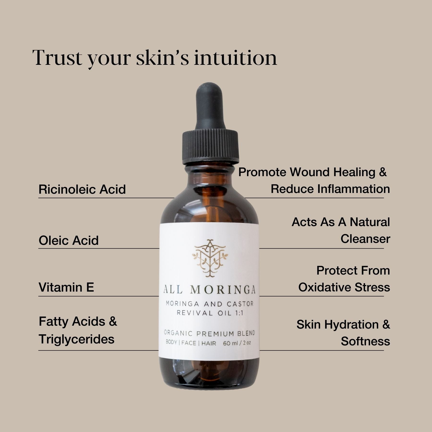 castor oil and moringa for skin