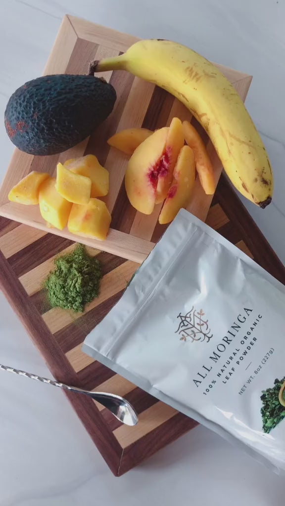 moringa leaves in shake and smoothie