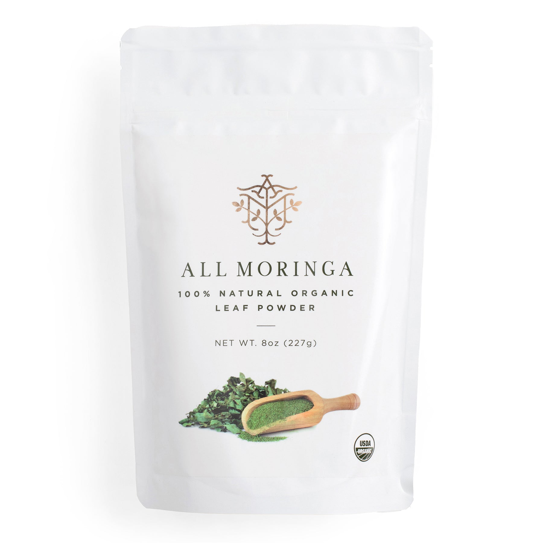 organic moringa green leaf powder