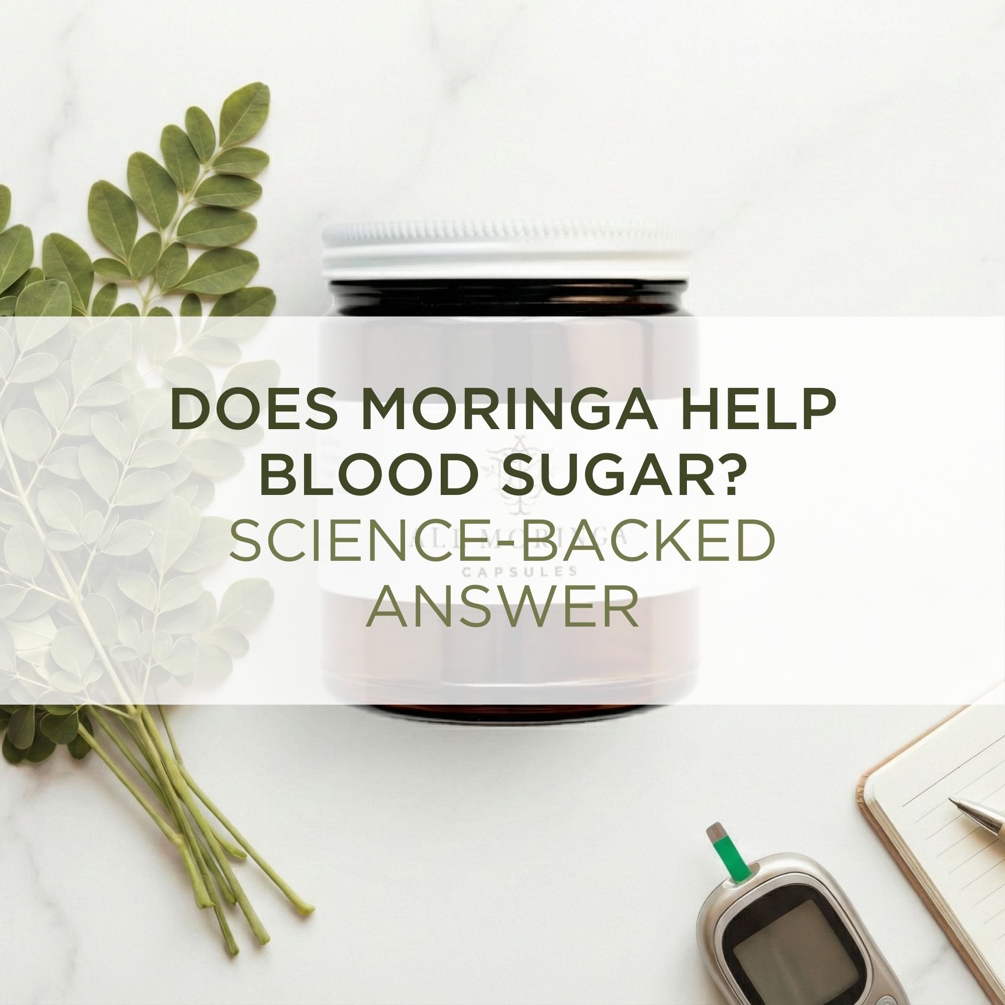 Moringa oleifera leaves and powder for blood sugar support backed by clinical research