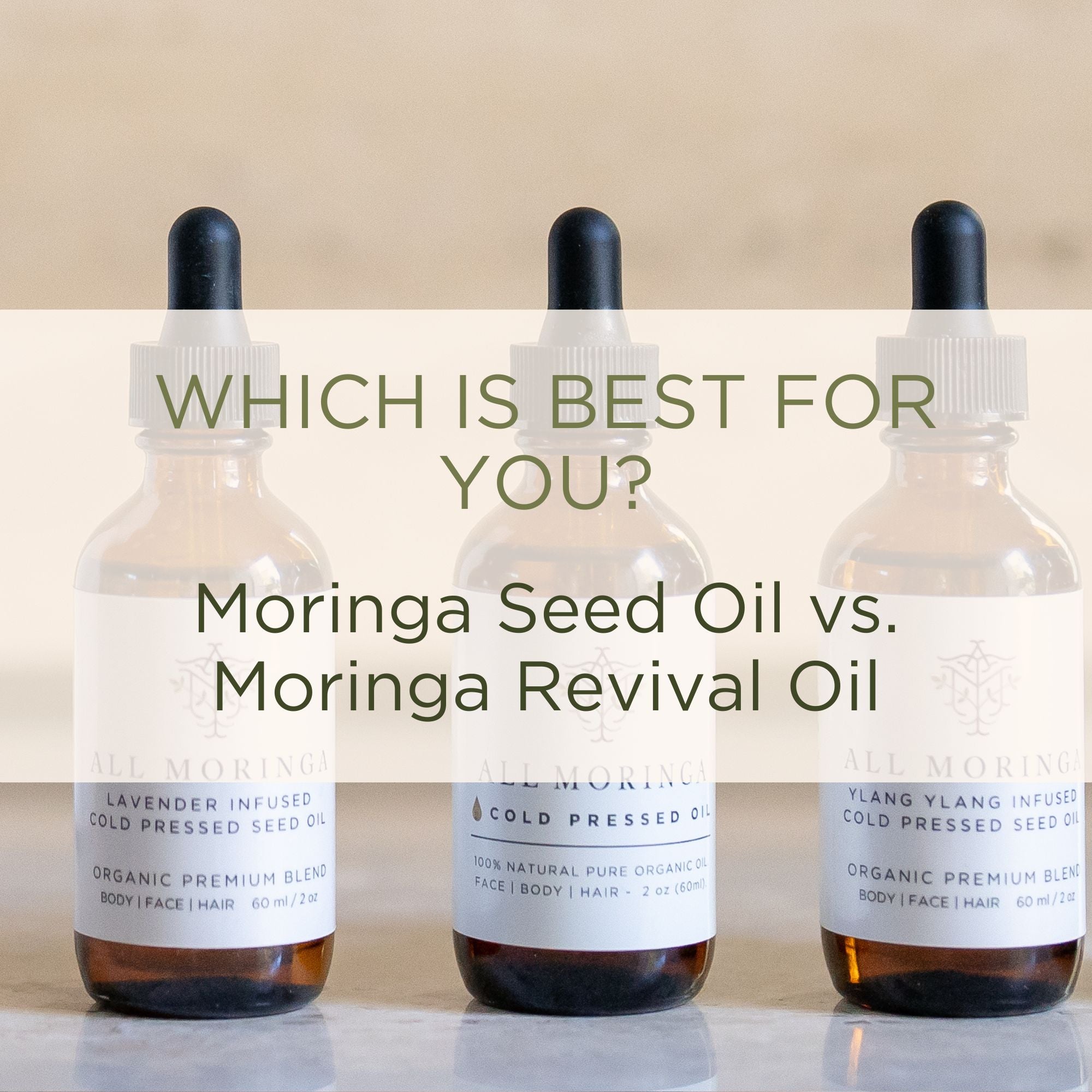 Compere moringa seed oil with moringa castor oil