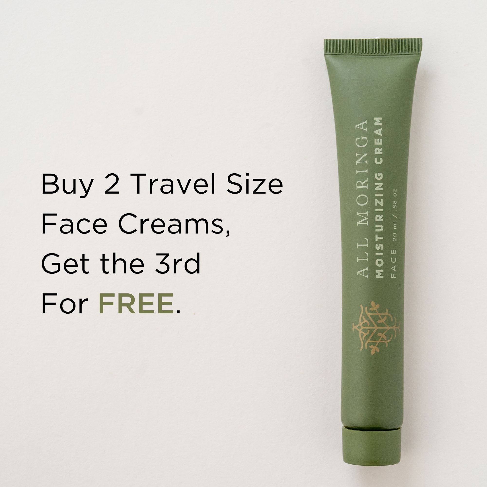 Moringa face cream tube Travel size For free.