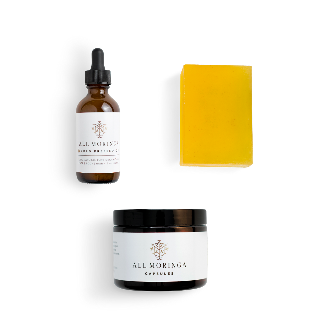 Moringa Skin, Hair, & Beard Care Kit: Nourish and Support with Natural Ingredients