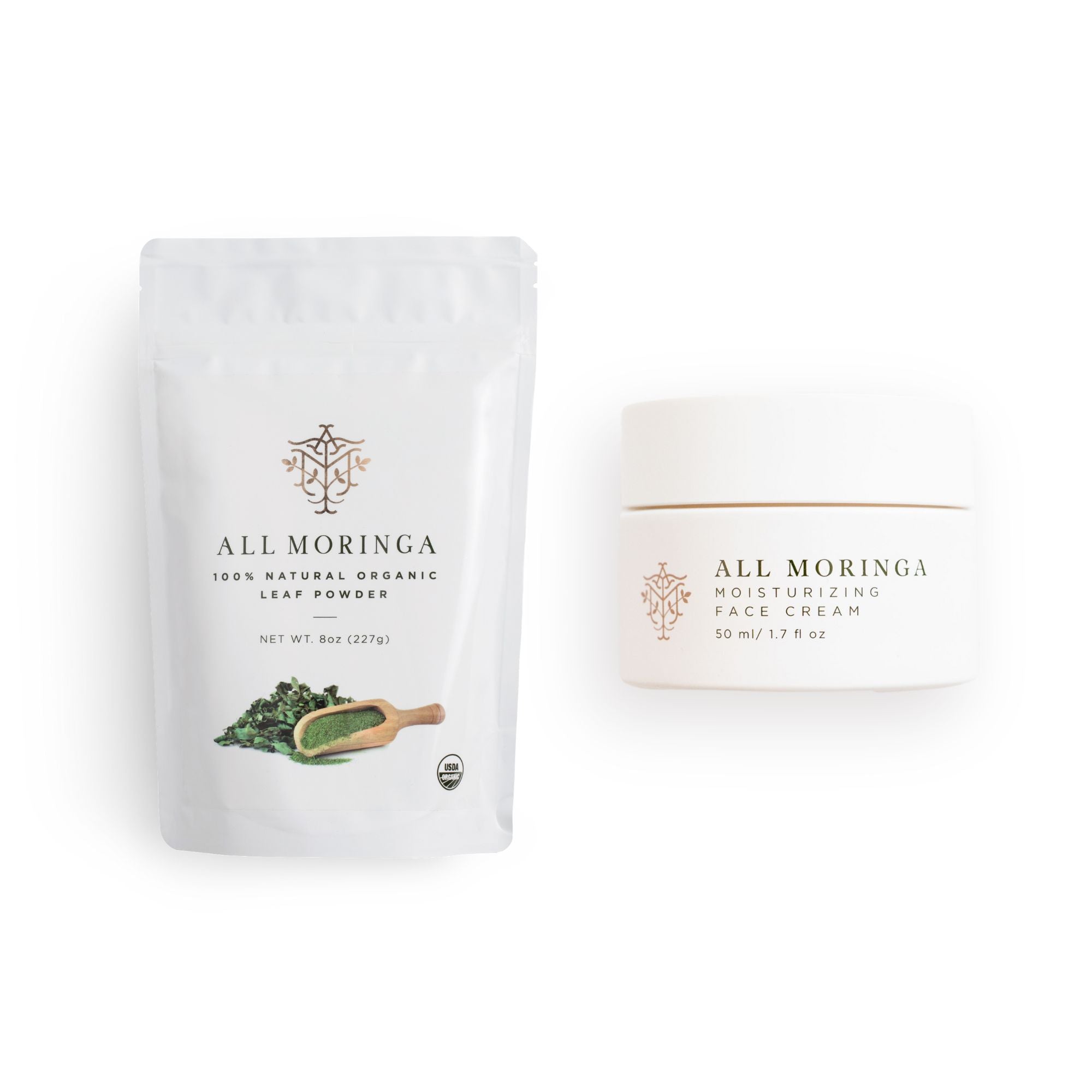 Skincare supplements Moringa Face Cream + Moringa leaf Capsules/Powder