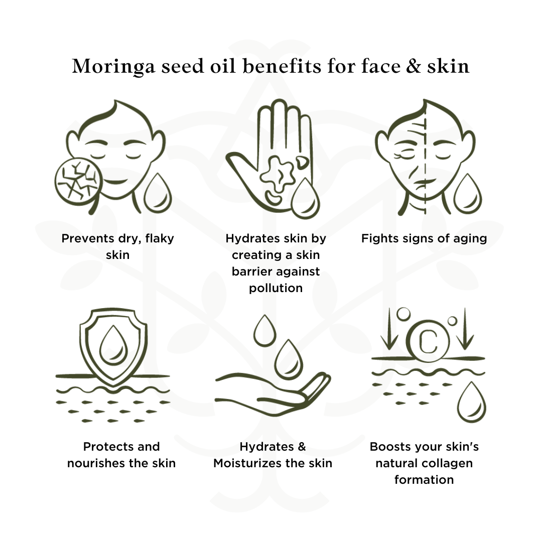 moringa seed oil benefits for face and skin